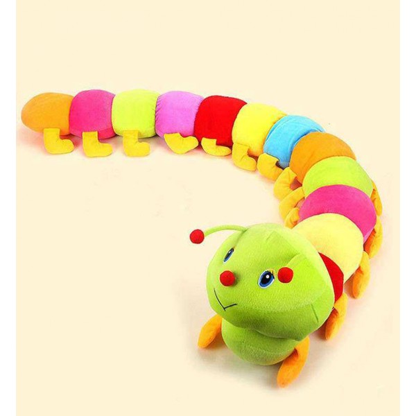 Cute Stuffed Colorful Caterpillar Plush Animal Soft Toy